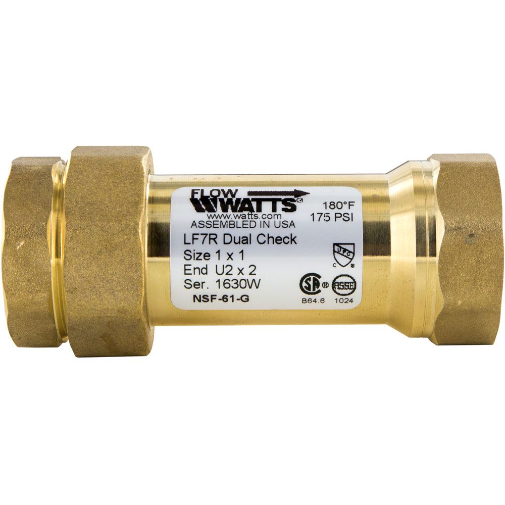 Watts LF7RU2-2 Lead Free Dual Check Valve Union FNPT x FNPT – Fresh  Water Systems