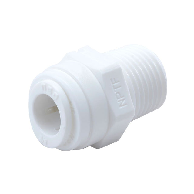 NeoFit - Acetal White Male Connector 1/2" tube x 1/2"BSPT