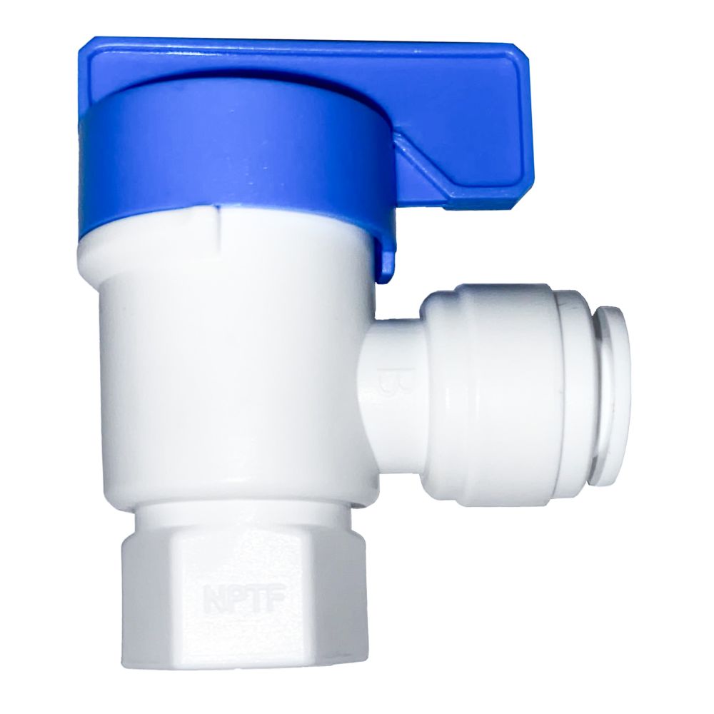NeoFit - Acetal White Tank Valve Female Elbow 1/4" FPT x 3/8" tube