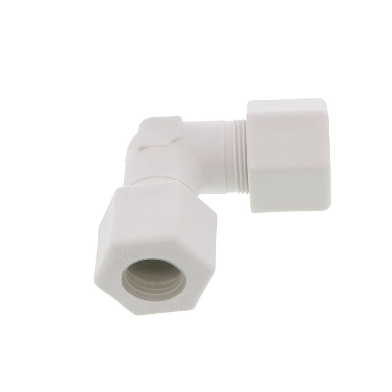 JACO 50-10-P-PG Polypropylene Union Elbow 5/8 OD Tube x 5/8 OD Tube