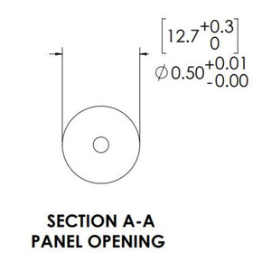 LinkTech PANEL MT SOCKET NV 1/8HB MOLDED BLUE