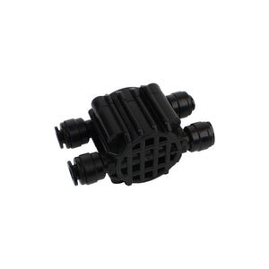 Automatic Shut Off Valve 4 Way 1/4 QC Black