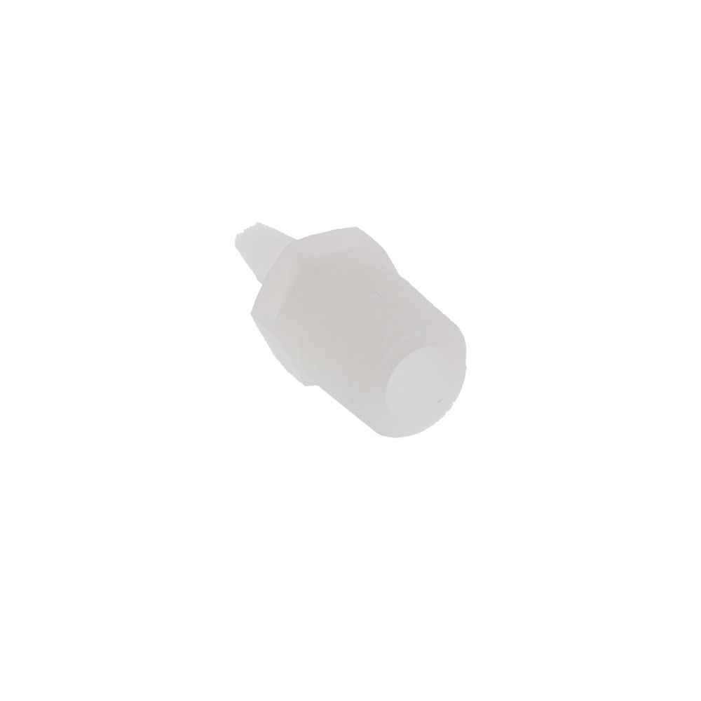 FitQuik PVDF [Kynar] Thread to Tube Straight Fitting - 1/4 NPT to 5/32 ID Barb