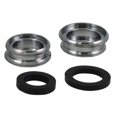 Faucet Adapter Kit for Diverter Valve and Aerator - 15/16" Male x 55/64" Male Thread Lead Free Chrome Plated Brass w/ O-Ring