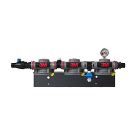 3M Water Filtration 3/4" MNPT, Triple Head, Parallel Flow