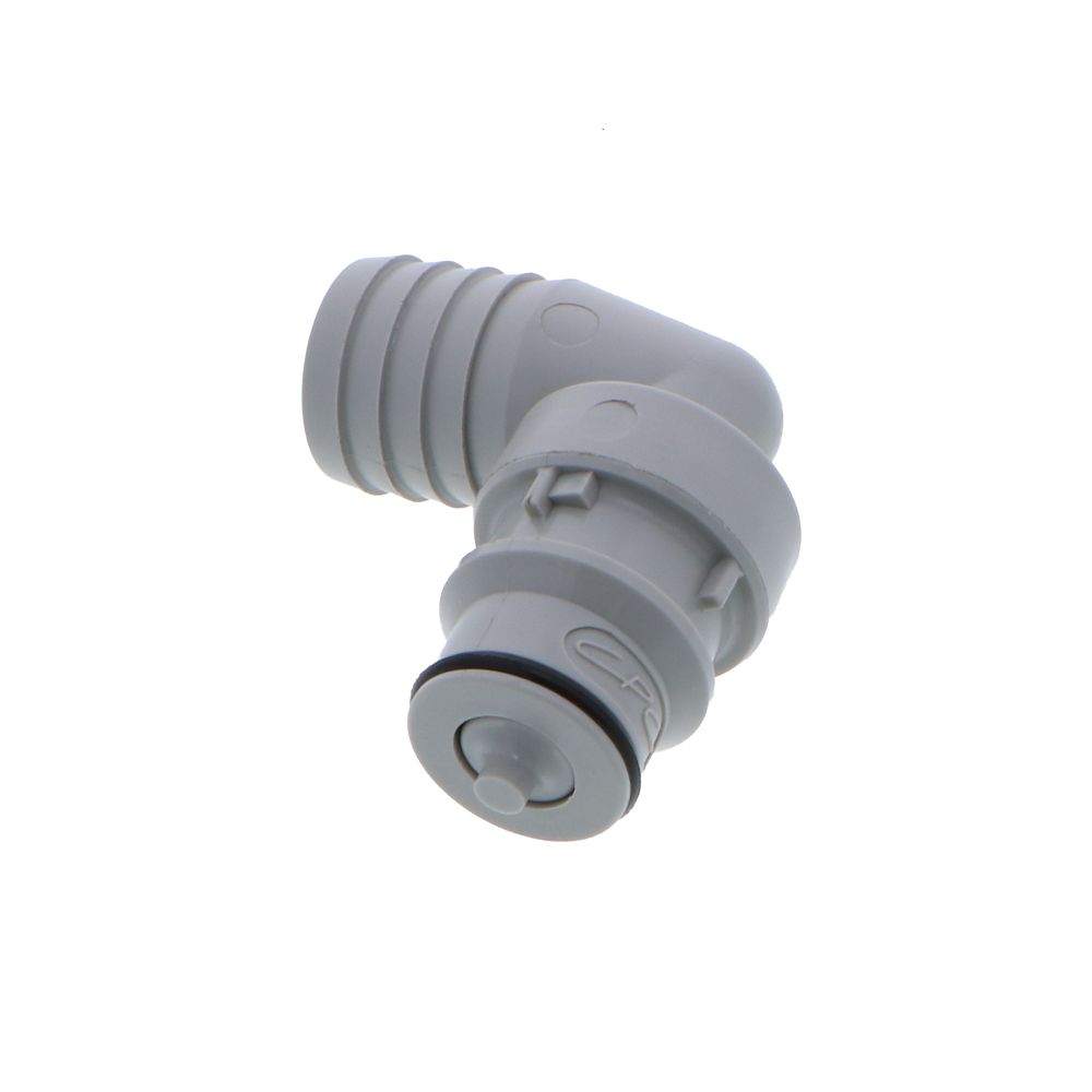 HFCD231212 Valved Elbow Hose Barb Coupling Insert 3/4 ID Barb