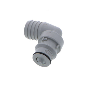 HFCD231212 Valved Elbow Hose Barb Coupling Insert 3/4 ID Barb