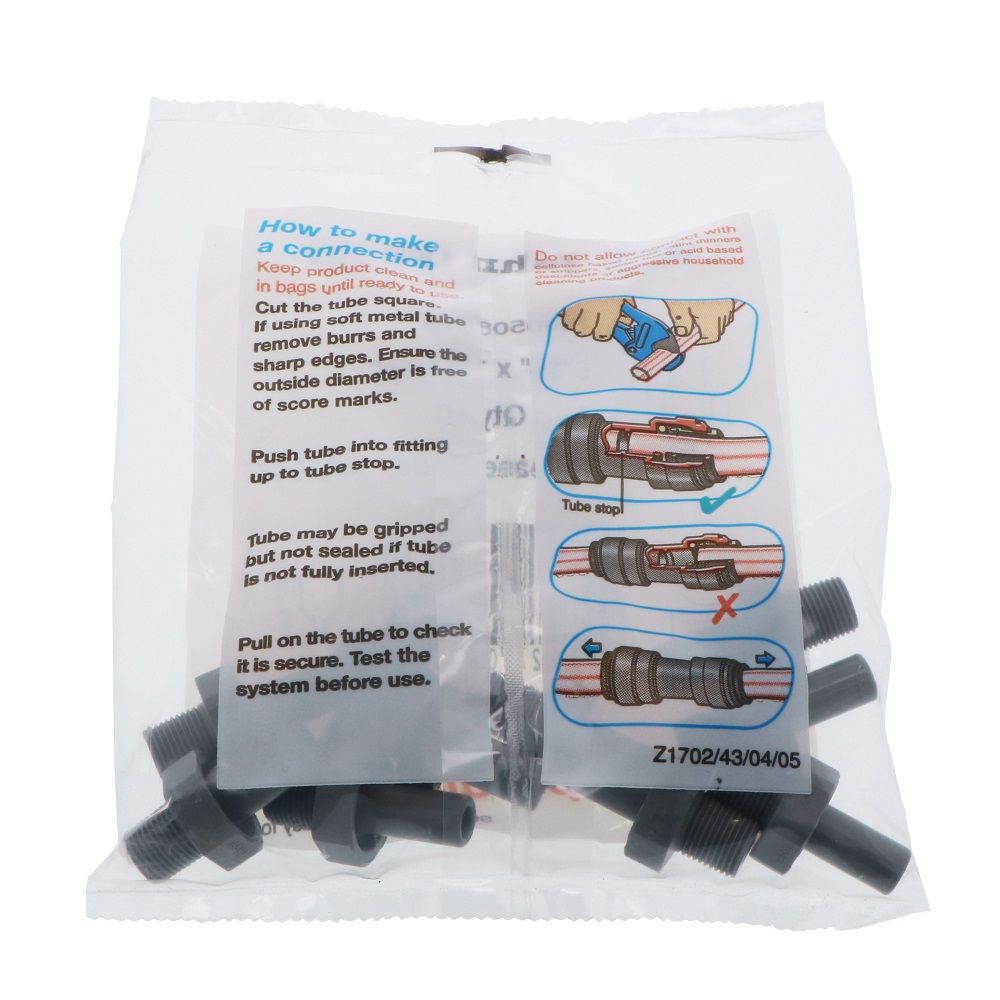 John Guest Stem Adapter BSPT - 5/16 x 1/8  BSPT