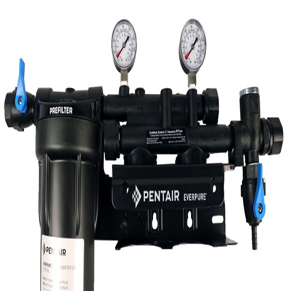 Everpure EV9293-02 Coldrink/Insurice Twin Manifold with 10" Prefilter