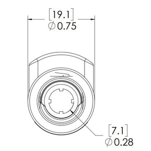 LinkTech 50AC Series Straight Female, Non-valved, 3/8" HB, Natural Acetal