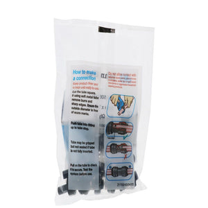 John Guest Stem Adapter BLACK ACETAL - 8mm x 1/8 BSP