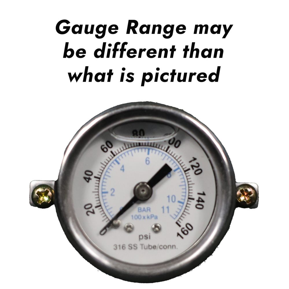 Water Pressure Gauge 160 PSI, 1/8" MPT, 1.5" Plastic Dial, Center Back Uclamp, SS Case,New Products : American Fashion Style Bags On Sale