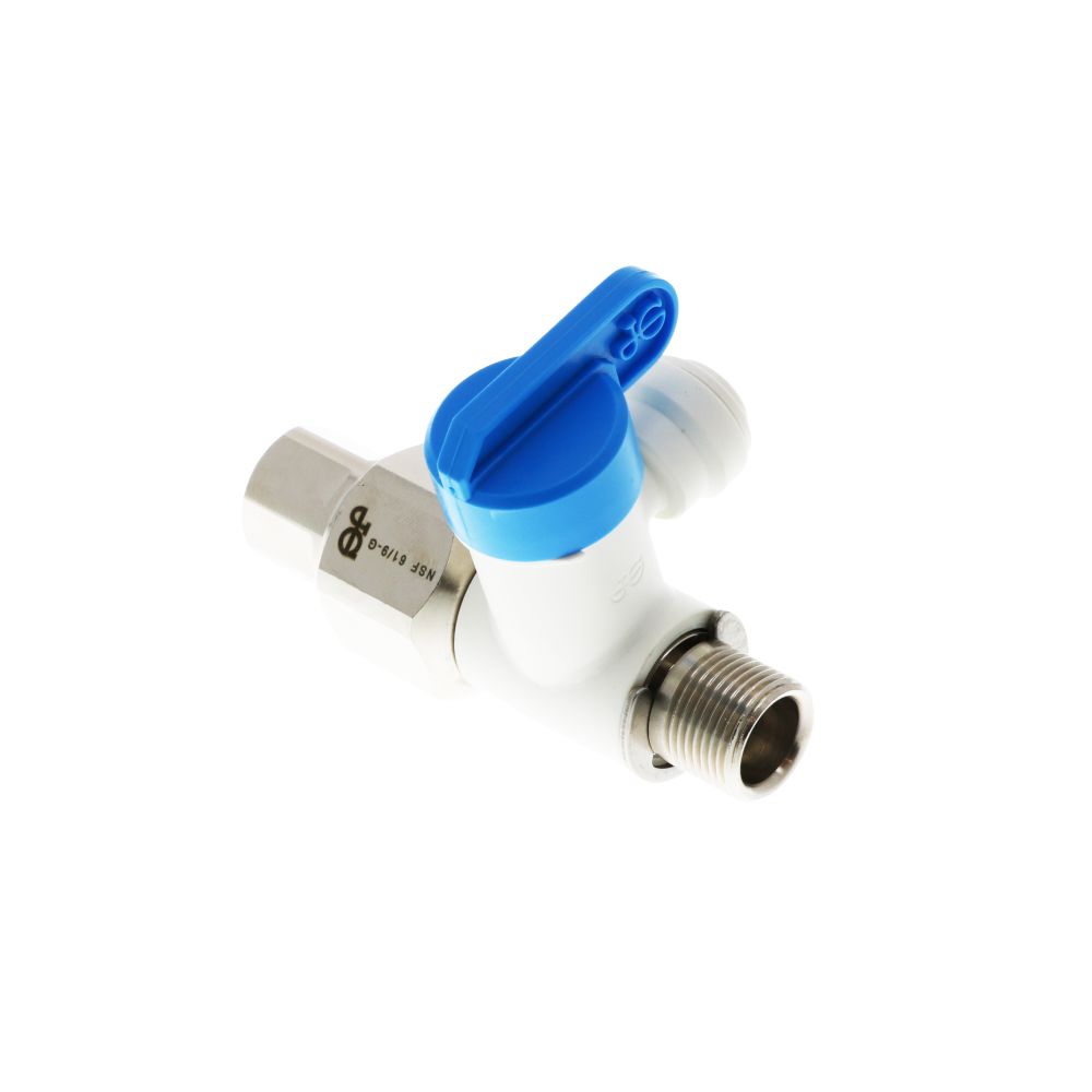 John Guest Angle Stop Adapter Valve - 1/2 x 3/8 x 1/4