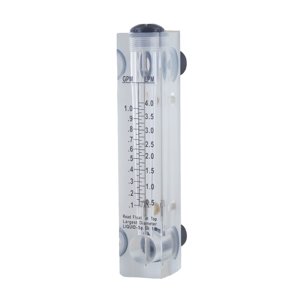 Axeon 203849 Inline Flow Meter 0.1-1 GPM, 1/2" MNPT x 1/2" MNPT