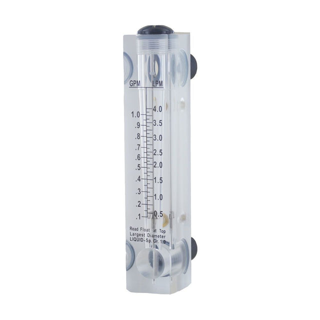 Axeon 203849 Inline Flow Meter 0.1-1 GPM, 1/2" MNPT x 1/2" MNPT