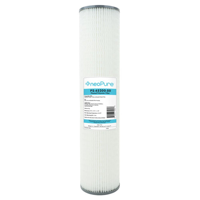 Neo-Pure PS-45200-50 20" BB High Efficiency Pleated Filter 50 micron