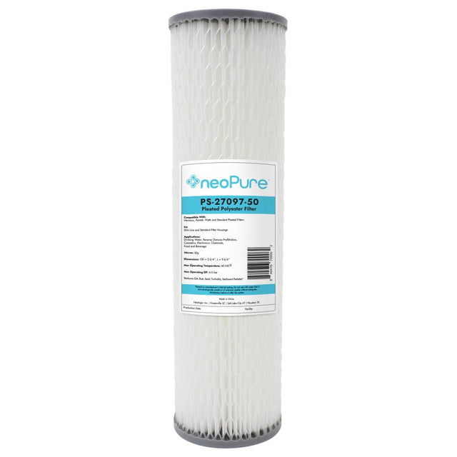 Neo-Pure PS-27097-50 9-3/4" High Efficiency Pleated Filter 50 micron