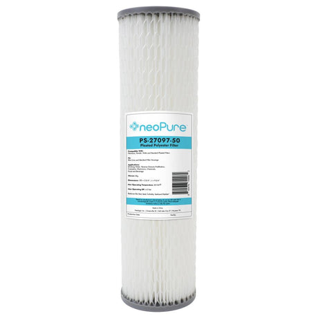 Neo-Pure PS-27097-50 9-3/4" High Efficiency Pleated Filter 50 micron