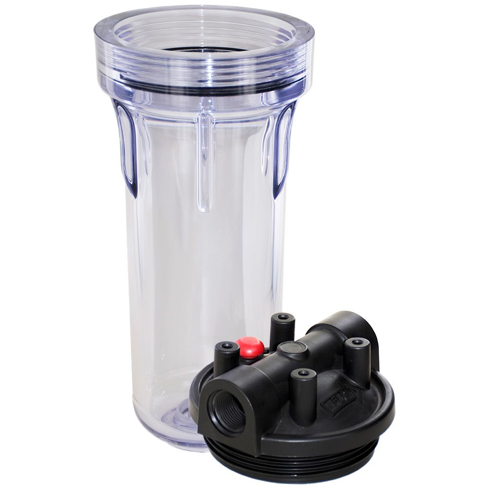 Pentek 150587 10" 3G Standard Filter Housing Black/Clear MB Cap w/ PR - 3/4" FPT