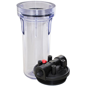 Pentek 150587 10" 3G Standard Filter Housing Black/Clear MB Cap w/ PR - 3/4" FPT