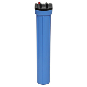 Pentek 20" Slim Line Water Filter Housing Black/Blue w/ PR - 1/2" FPT