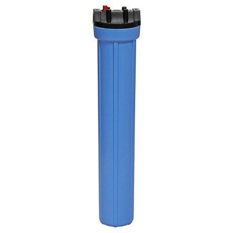 Pentek 20" Slim Line Water Filter Housing Black/Blue w/ PR - 1/2" FPT