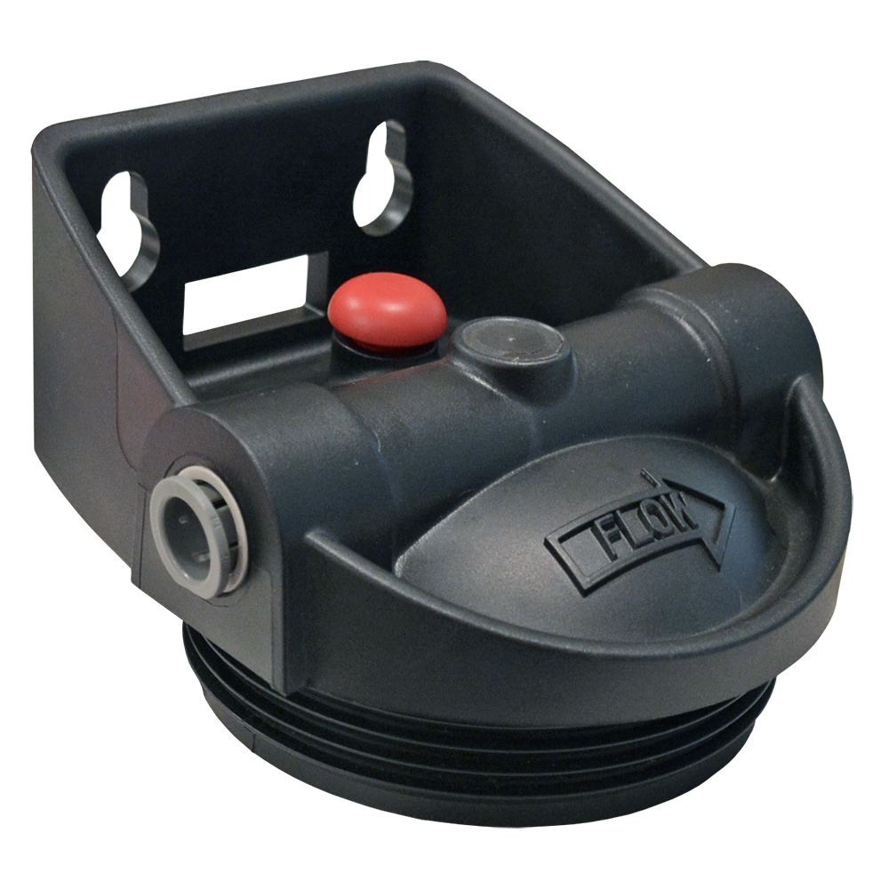 Pentek QC Black Integrated Bracket Cap for 3G Slim Line Housings w / PR - 1/2" QC