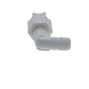 JACO 40-4-2-P-PG Polypropylene Male Elbow 1/4 OD Tube x 1/8 MPT