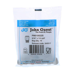 John Guest Male Connector NPTF - 5/16 x 1/4 NPTF