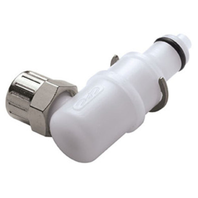 Multi-Mount Valved Elbow PTF Coupling Insert - 1/4 PTF Acetal