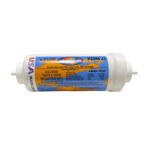 Omnipure K2386-JJ Inline GAC/Phosphate 1/4" QC - 6" x 2" tube Filter