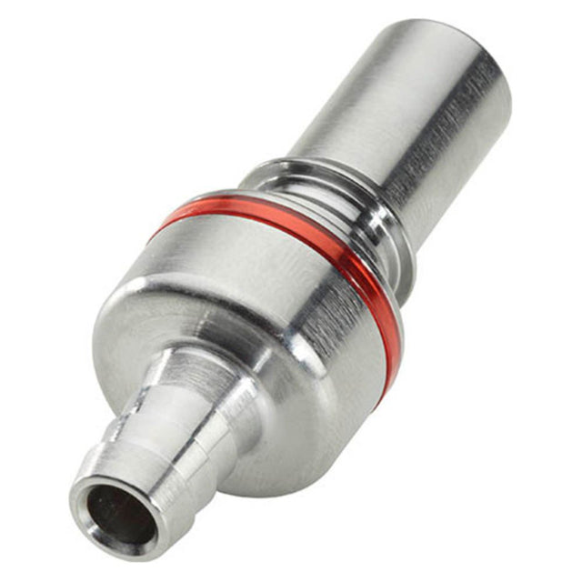 LQ6D22008RED Valved In-Line Liquid Cooling Coupling Insert 1/2 ID Barb Warm Red