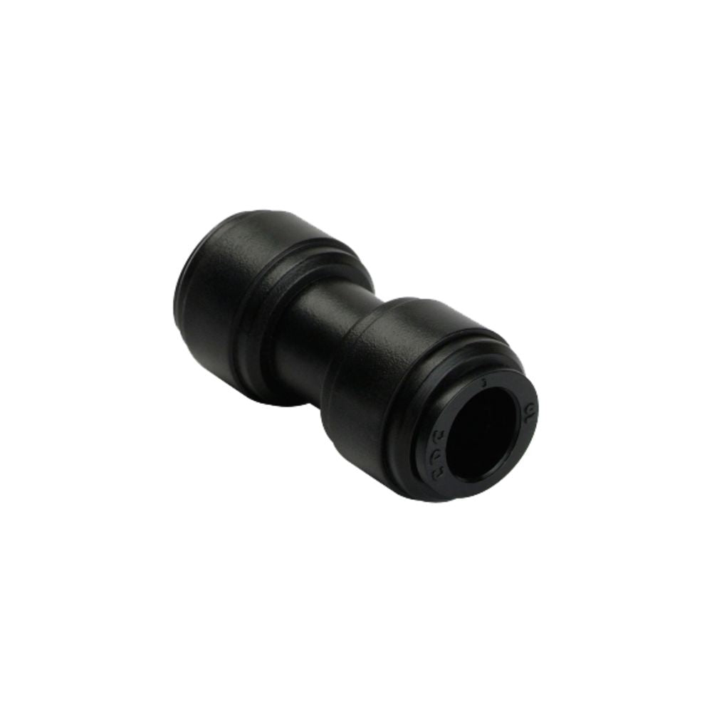 NeoFit - Acetal Black Union Connector 3/8" tube x 3/8" tube