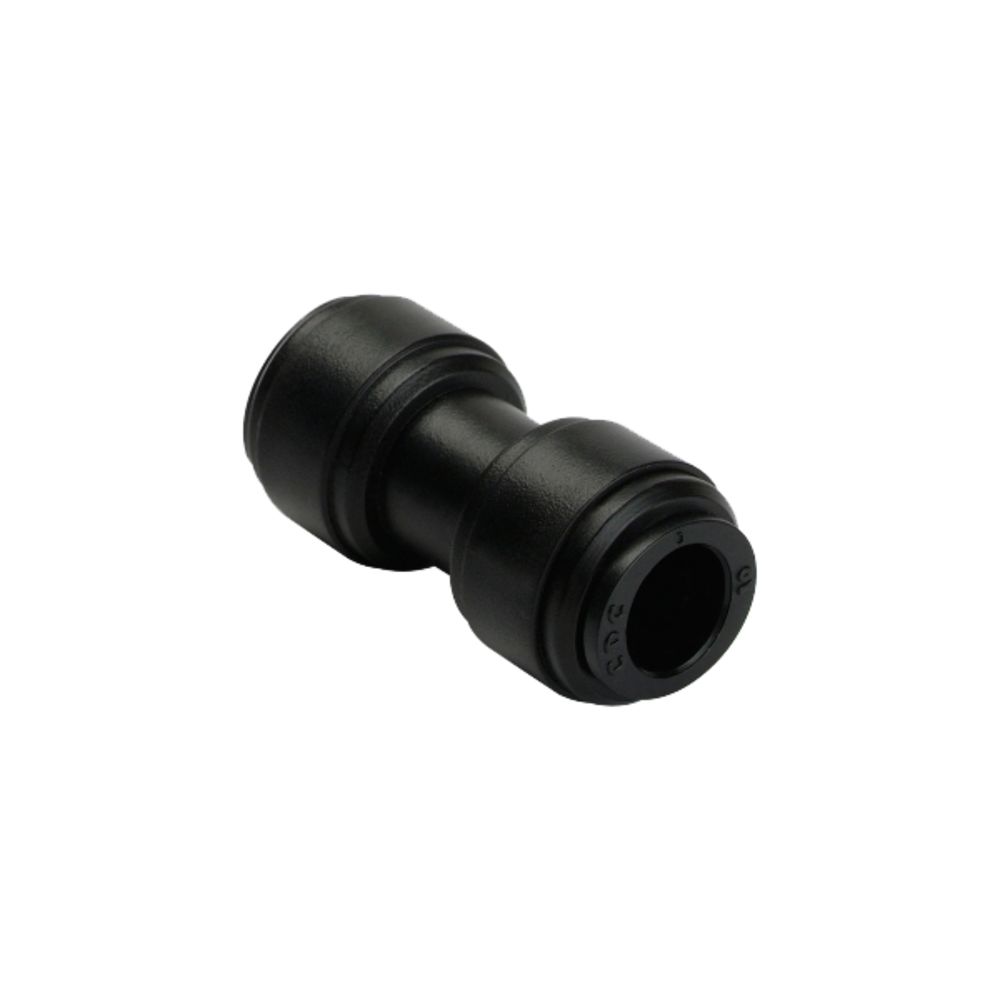 NeoFit - Acetal Black Union Connector 1/2" tube x 1/2" tube