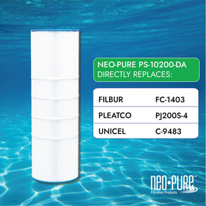 Neo-Pure PS-10200-DA Pool and Spa Filter 10" x 29-13/16"