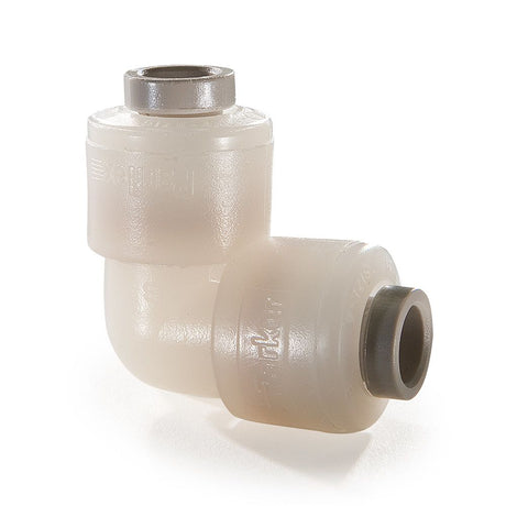 Kynar PVDF Elbow Union - 3/8 x 1/4
