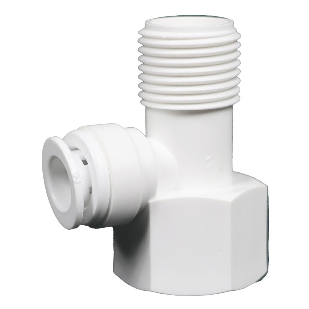 NeoFit - Black Feed Water Connector Acetal 3/8 OD x 3/8 qc x 1/2
