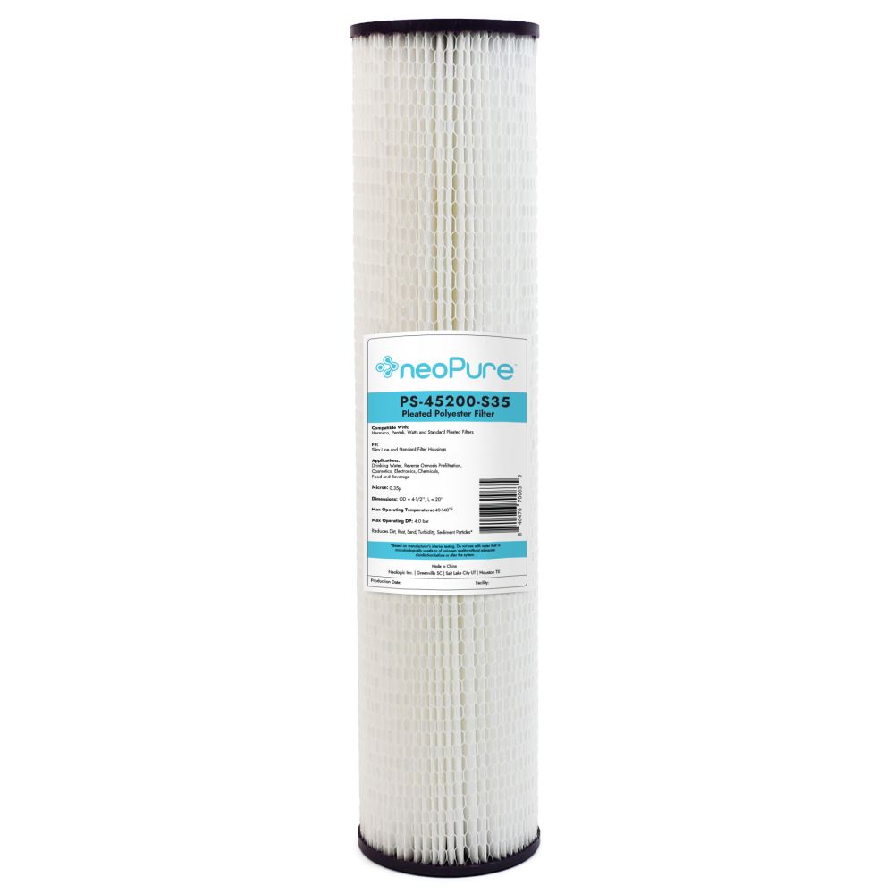 Neo-Pure PS-45200-S35 20" BB High Efficiency Pleated Filter 0.35 micron,Specials : American Fashion Style Bags On Sale
