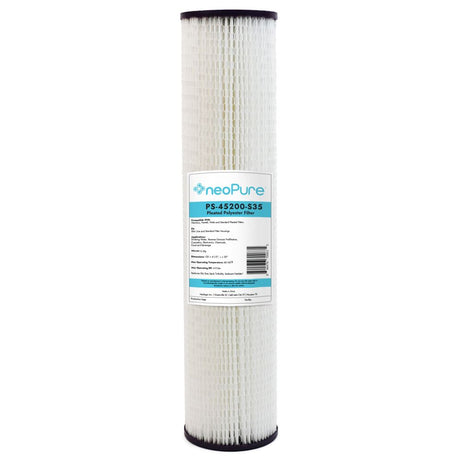 Neo-Pure PS-45200-S35 20" BB High Efficiency Pleated Filter 0.35 micron