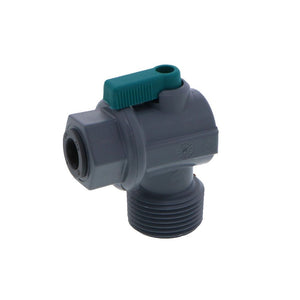 Shut-Off Valve-PVC Elbow Male NPT - 3/8 Push-in x 3/4 Male NPT