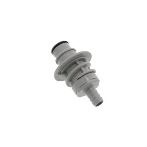 HFCD42612 Valved Panel Mount Hose Barb Coupling Insert 3/8 ID Barb