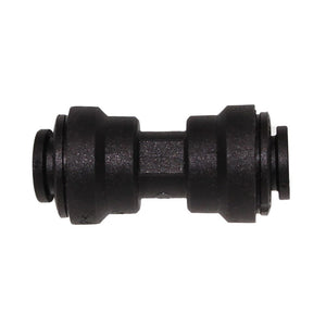 John Guest Union Connector Black Polypropylene  - 1/4