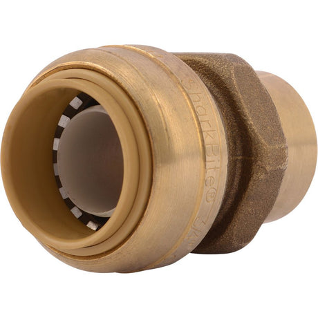 SharkBite® U092LF Lead-Free Brass Push-to-Connect Female Adapter - 3/4" x 1/2" FPT Bullnose