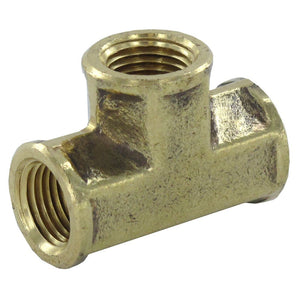 Brass Female FNPTF Tee - 1/8 x 1/8 x 1/8