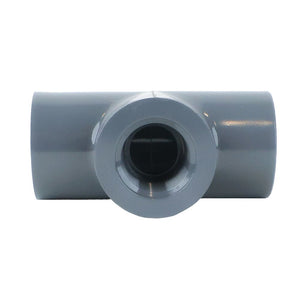 Schedule 80 PVC Tee 1/2" Socket x Socket x FPT