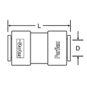 Kynar PVDF Union Connector - 3/8 x 1/4
