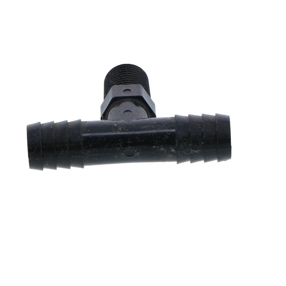 Barb Tee x Male Branch - 1/2 ID x 1/4 MNPT