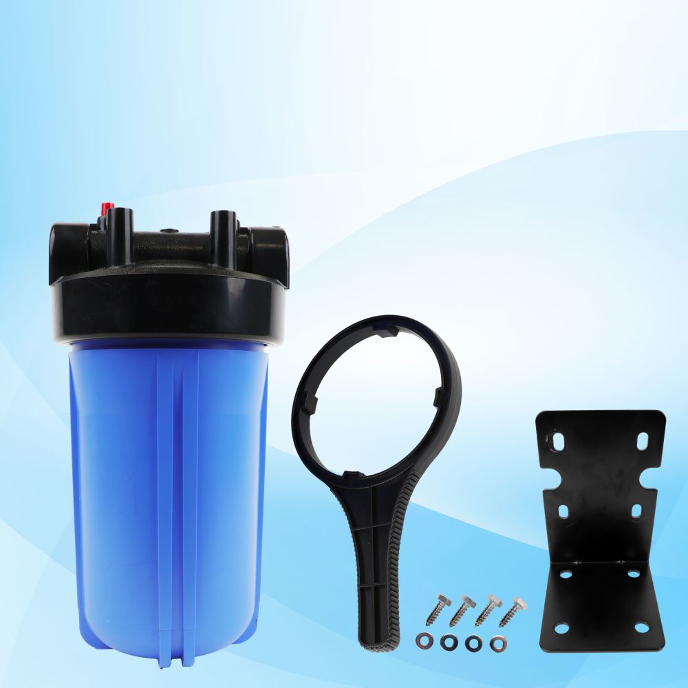 Whole House Water Filter Housing, 10" x 4.5" Twin Stage Filtration Universal Housing 1” RPT Port