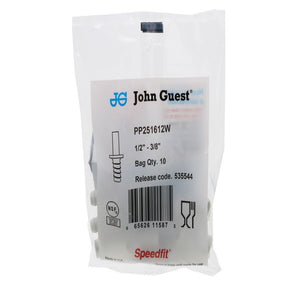 John Guest Polypro Tube to Hose Stem - 1/2 OD Stem x 3/8 ID Barb