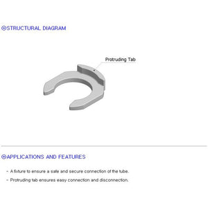 NeoFit - Acetal Black Locking Clip 22mm